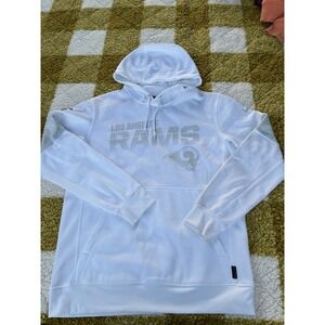 Nike Los Angeles Rams‎ NFL Dri Fit Hoodie Men's Medium White 100th Anniversary